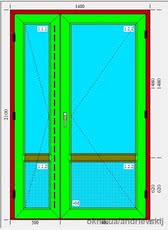 Штульповые двери входной группы Trocal 70 ST plus